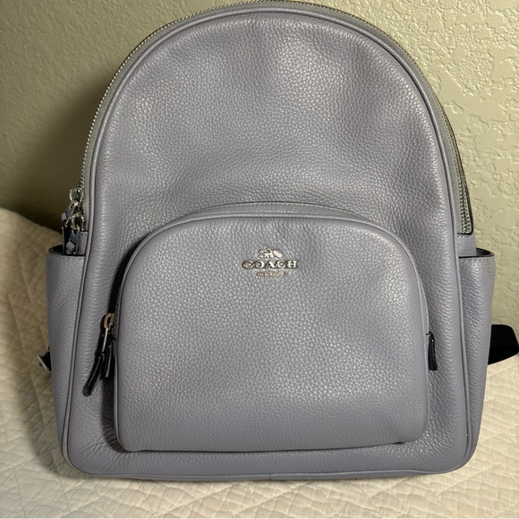 Coach Pebble Leather Court Backpack Purse 5666 Shows Wear - Picture 1 of 11
